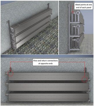 Wall mounted FireFlo installation